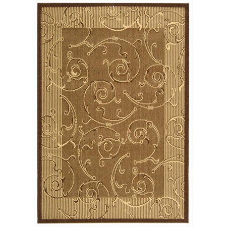 Safavieh 2 Ft. X 3 Ft. - 7 In. Accent- Indoor - Outdoor Courtyard Brown Natural Machine Made Rug CY2665-3009-2